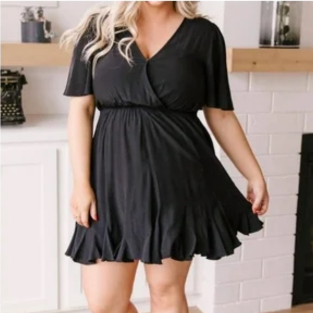 Mottoshop Black Mini Dress